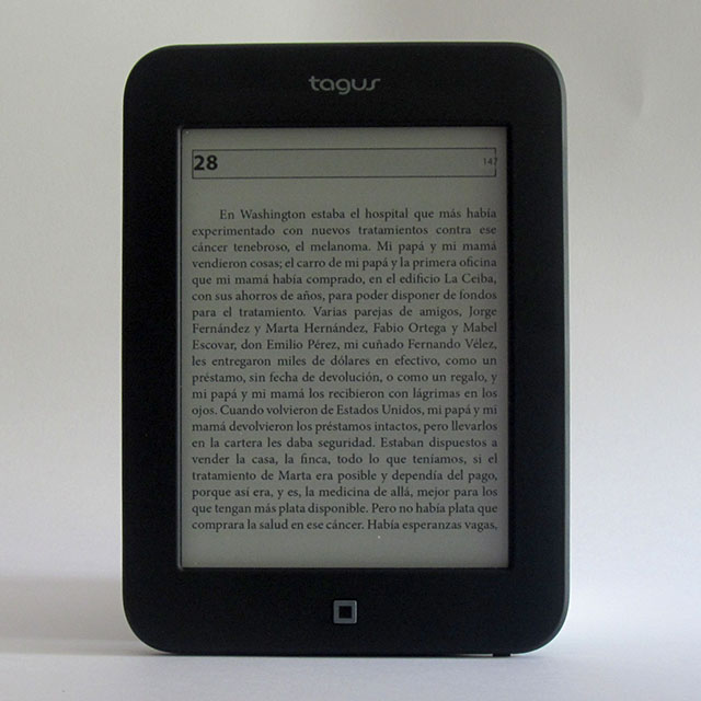 Tagus Lux lectura pantalla completa